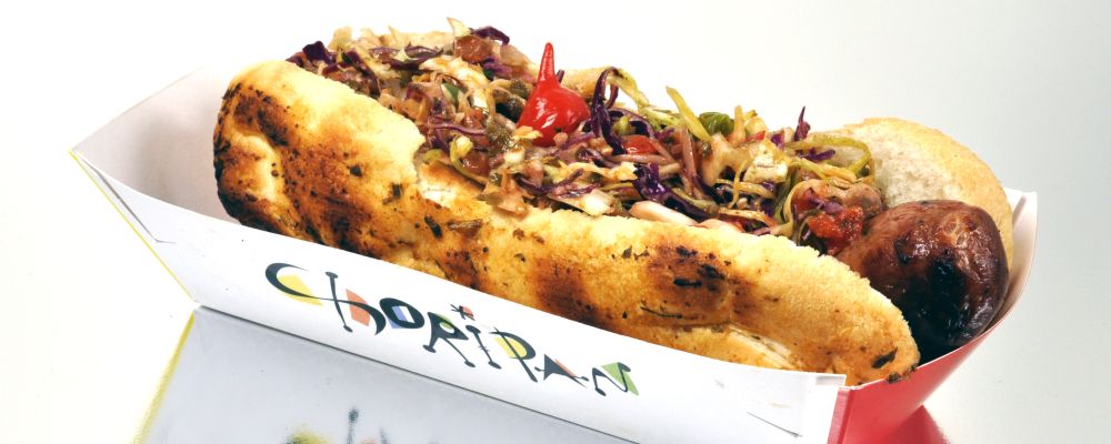 Choripan leva carrinho de pão com linguiça argentino para Distrito 1340