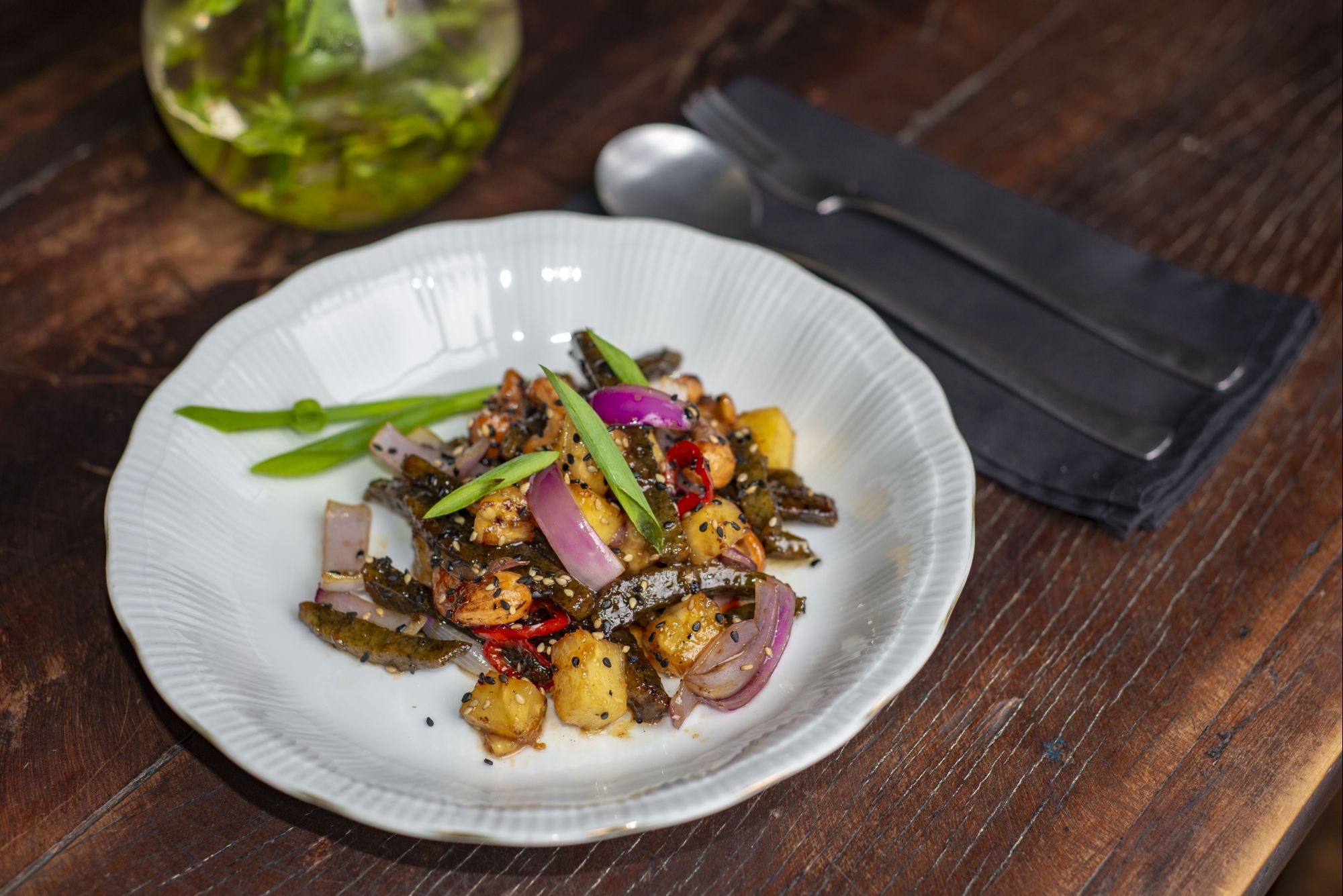 Lagundri serve jantar vegano a R$ 55 às segundas