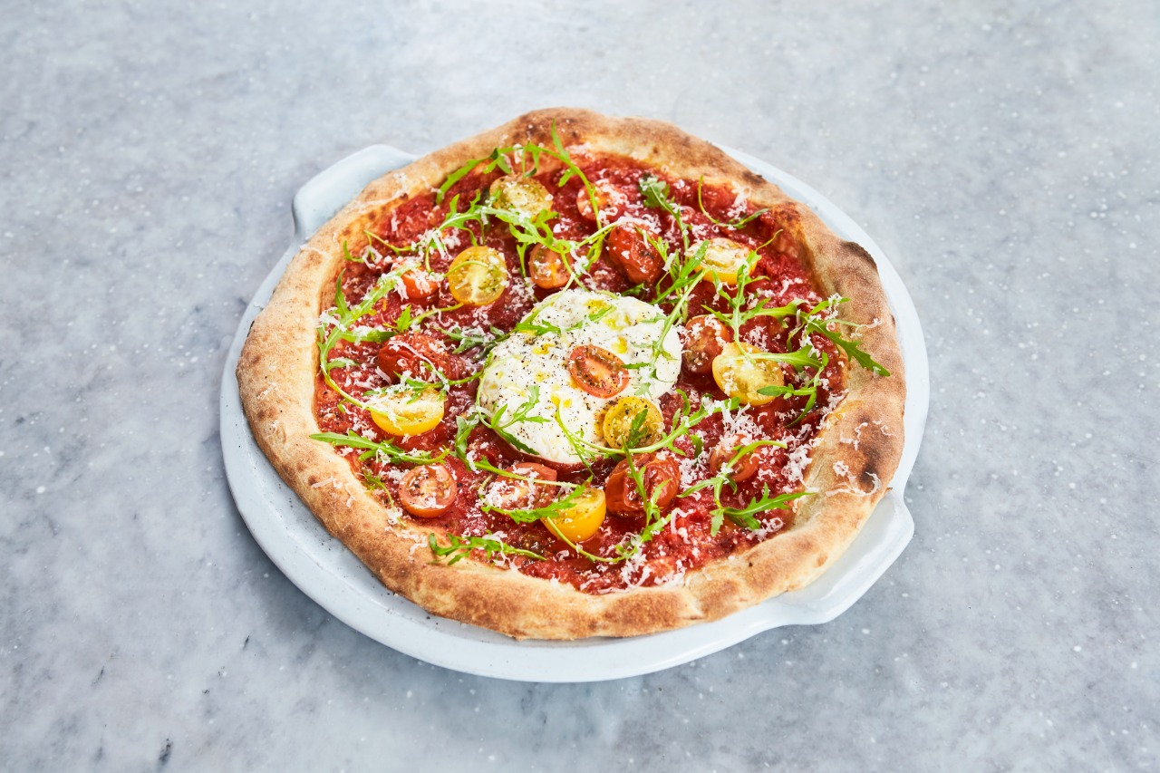 Jamie’s Italian tem pizza de burrata
