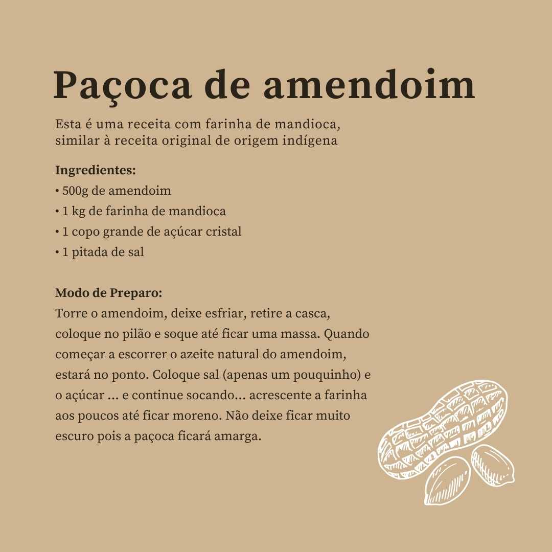 Receita de paçoca de amendoim