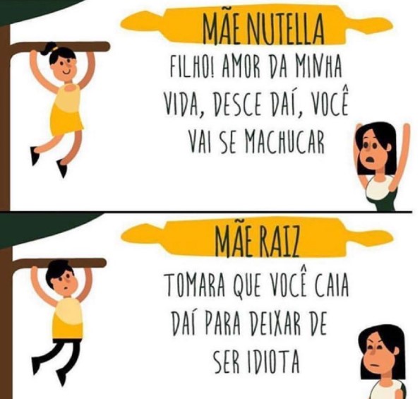 Mãe Nutella x mãe raiz
