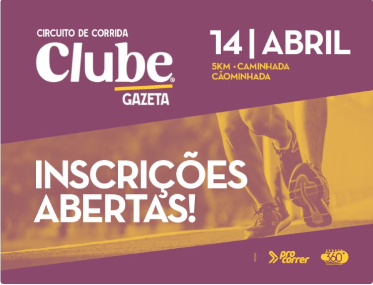 1ª etapa do Circuito de Corrida de Rua Clube é neste domingo